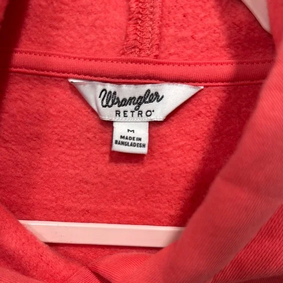 Wrangler Retro  Coral Hoodie for Women Sz M - Picture 5 of 9
